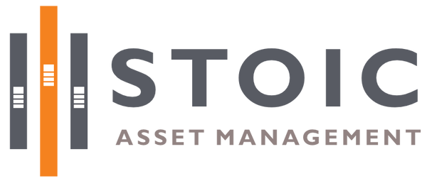 Stoic Asset Management Vertical Blue and Orange bars logo