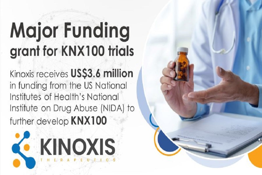 Kinoxis awarded new US grant funding to support clinical development of  KNX100 for opioid use disorder