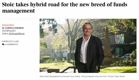 Stoic Asset Management feature in The Australian newspaper