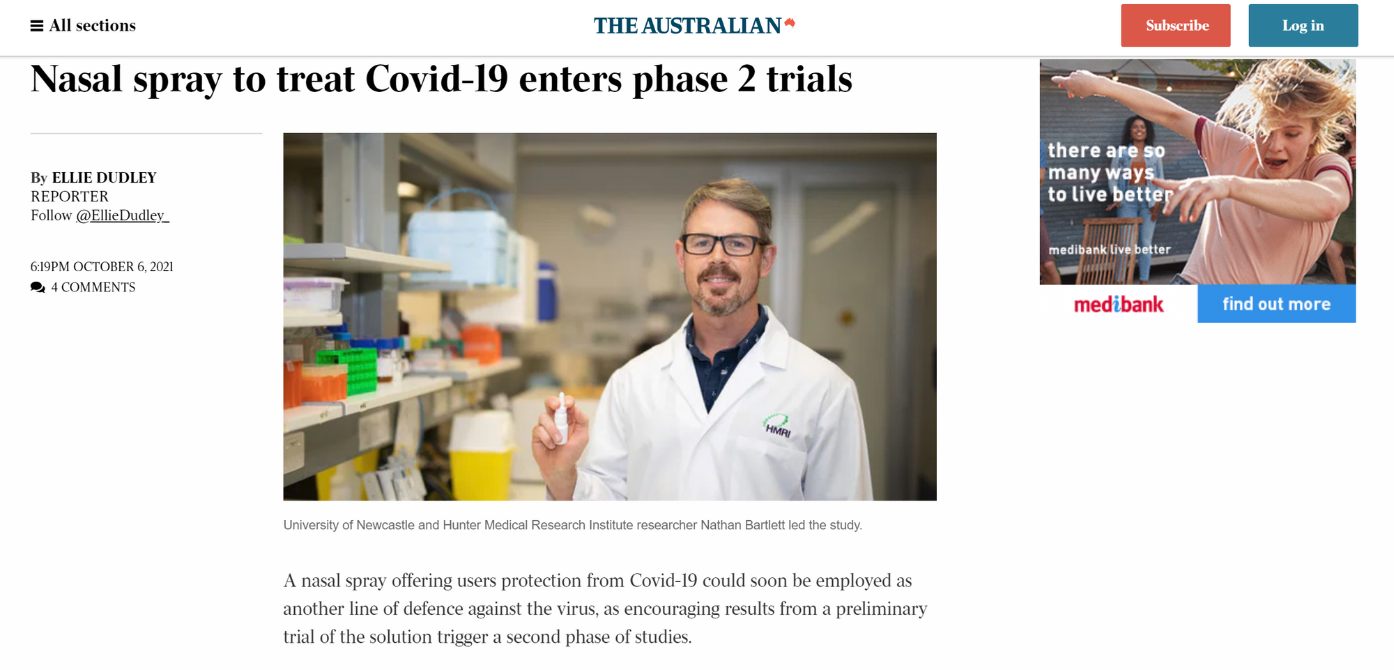 Nasal spray to treat Covid-19 enters phase 2 trials